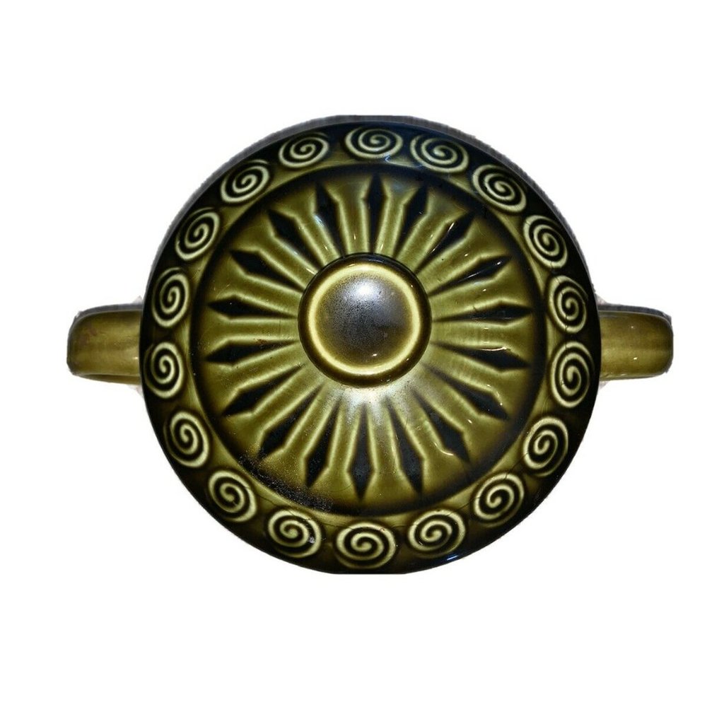 Vintage  Pottery Green Jug Jar